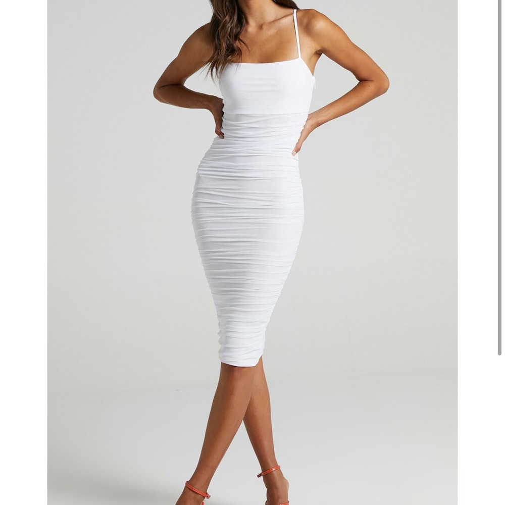 Showpo white mid dress